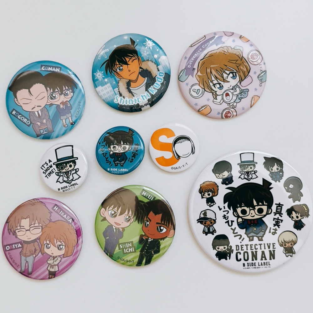 Detective Conan (Case Closed) pins! MADE IN JAPAN